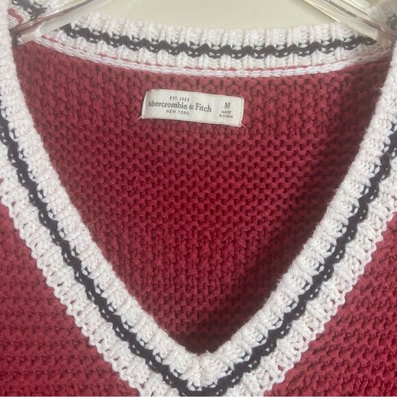 Abercrombie & Fitch V-neck Pullover Sweater V-Neck A&F - Picture 2 of 6